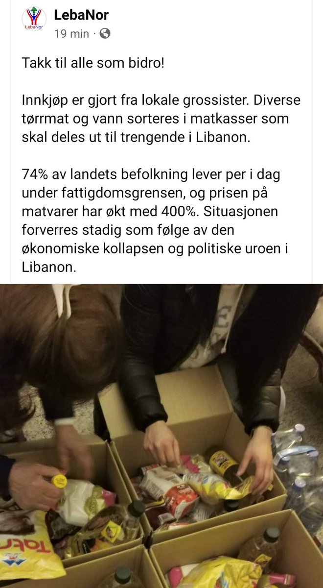 Virke som Trønder i Beirut innebærer også direkte nødhjelp via LebaNor, vår families utstrakte hånd til noen få av de mange i Libanon som sliter. Donasjoner fra venner, familie og andre bidragsytere gjør det mulig for oss i  å tette noen få hull i et synkende skip.