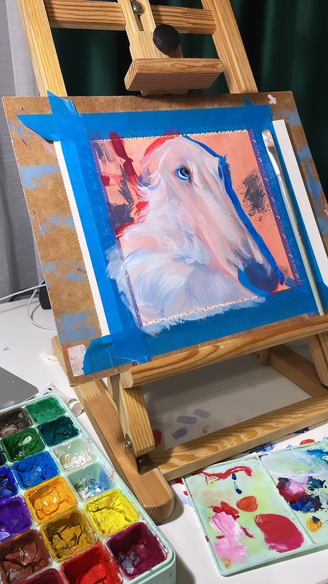szjori's tweet photo. i love painting borzois #wip https://t.co/rRZoEMxXCR