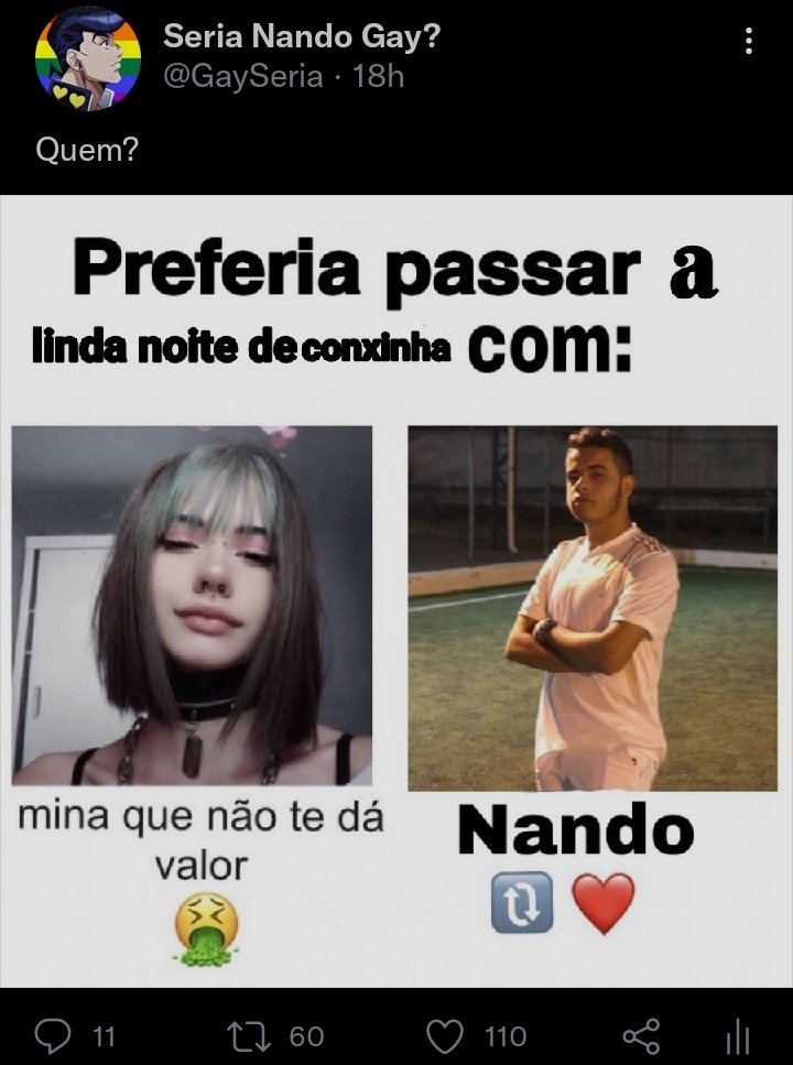 GaySeria's tweet photo. Olha o tanto de gente q quer ficar de conxinha com vc Nando, um amir GAY https://t.co/va7F1YXR3L