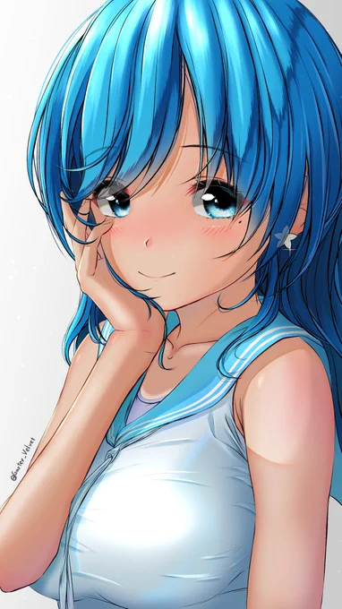 「視線が合うね💙」 