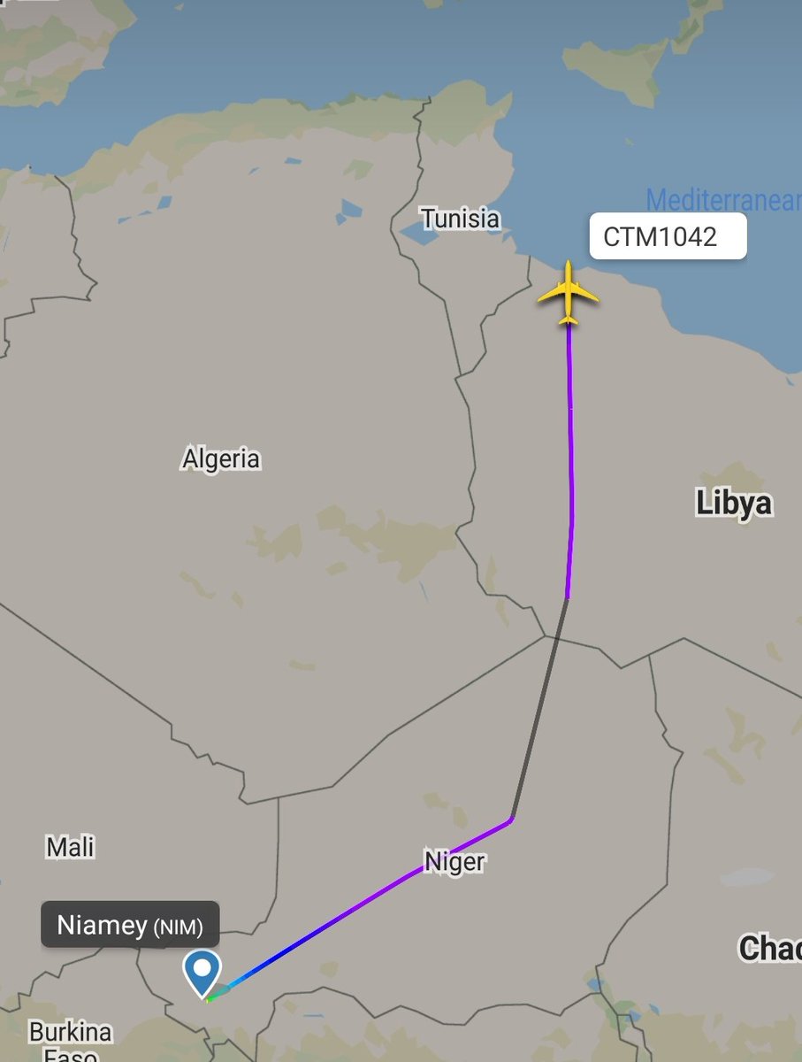 Road Map From Nigeria To Libya Itamilradar On Twitter: "The French Air Force Airbus A330Mrtt Is Now In  Flight Over Southern #Libya Northbound Https://T.co/Q0Lnvnr5Ct" / Twitter