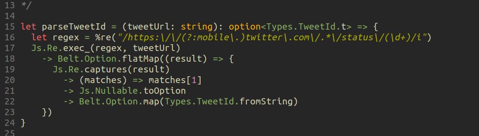 greyblake's tweet image. Becoming master of the   ̶p̶u̶p̶p̶e̶t̶s̶ pipes.
#rescript #ocaml #javascript #typescript #frontend #FromTypescriptToRescript #reactjs