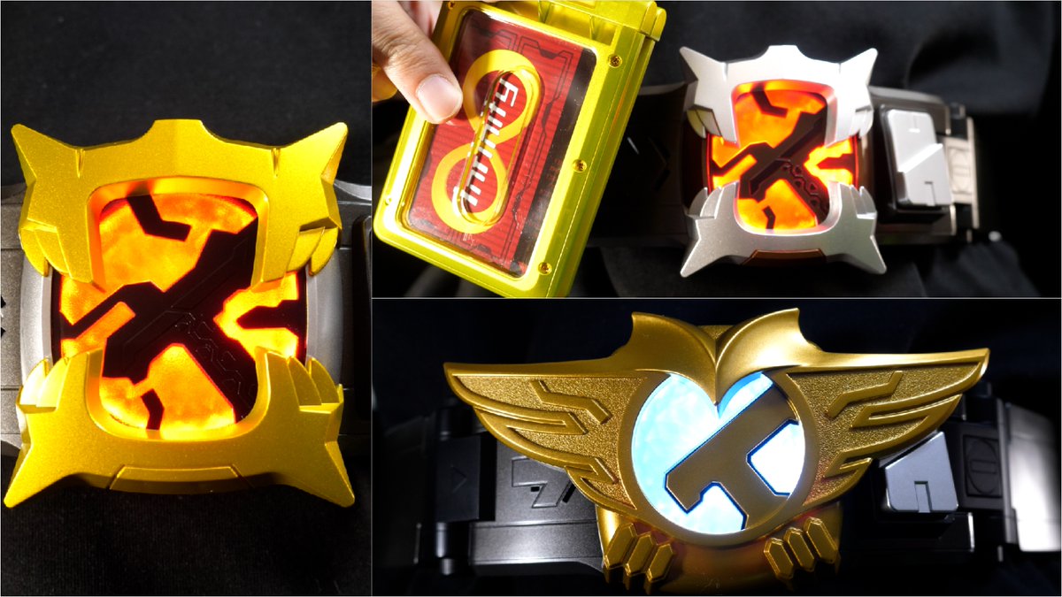 kyoryugerJP's tweet photo. 降臨、満を持して..電王ウイングフォーム・ガオウ・幽汽 スカルフォーム・幽汽 ハイジャックフォームの変身ベルト CSMデンオウベルトMOVIE EDITIONがプレバンからやってきた！仮面ライダー電王 https://t.co/Ro8yX6vmo3 @YouTubeより https://t.co/nwuWRVFPB8