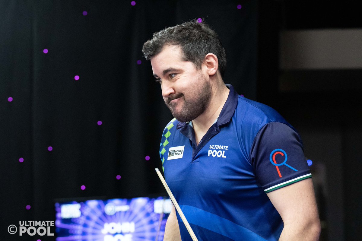 AbsolutePoolcom's tweet photo. John Roe, Tom Cousins and Ronan McCarthy all advance to the quarter-finals on day one of the @ultimatepool_ Pro Cup, with Roe stunning number one Shane Thompson.
#UltimatePoolProCup ๐ฑ https://t.co/D9JxVLkwid