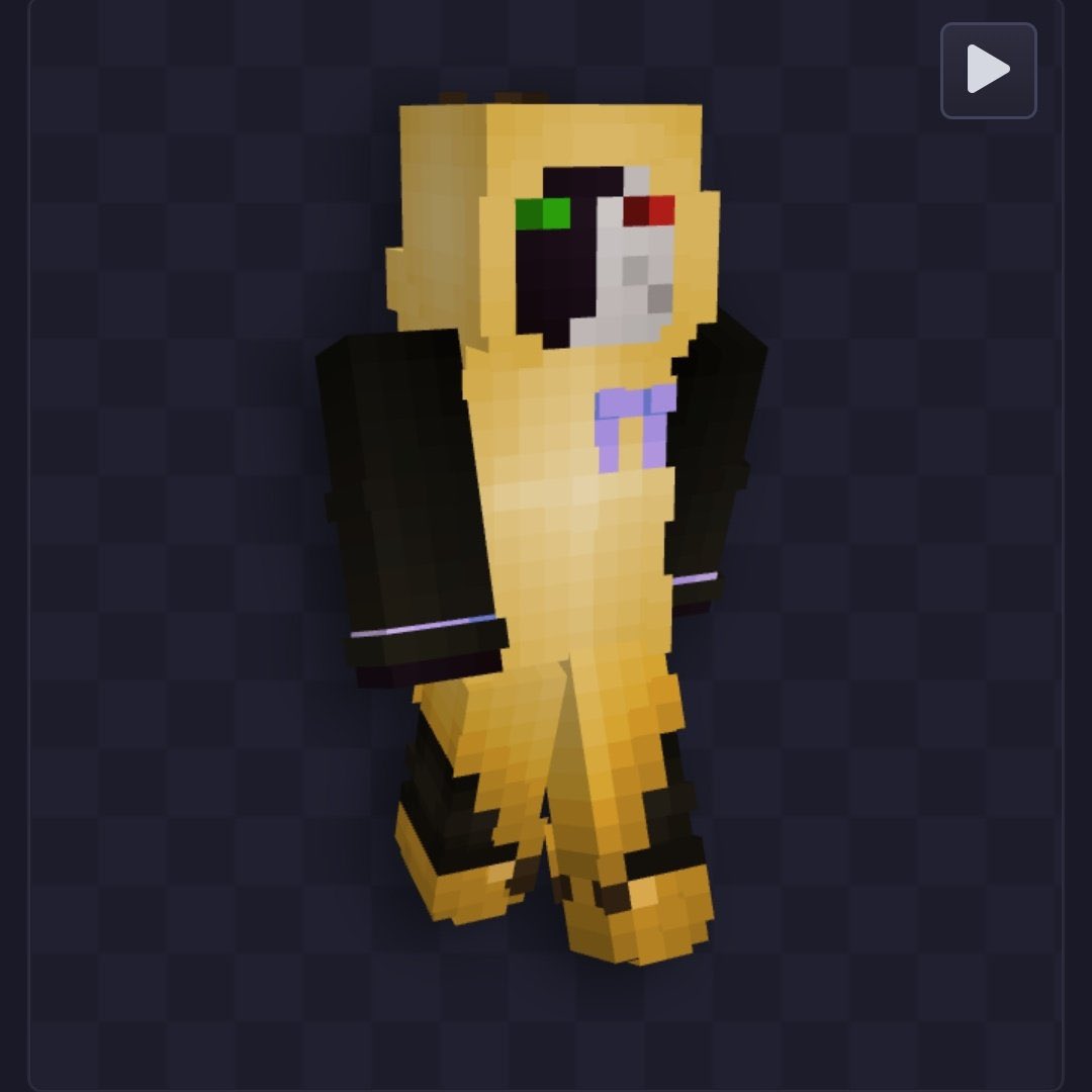 TheBootwtAwards's tweet photo. Congrats to Bananaboo by @sol_cries for being voted Best Ranboo Minecraft Skin! https://t.co/a2RBHGx8q2