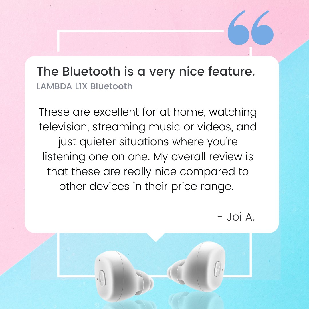 ceretone's tweet photo. Thank you JOI A. ! 🤗 We’re so glad that Joi liked the #Bluetooth feature of her #hearingaids &amp; found them to be a great, affordable option. Customer satisfaction is our top priority &amp; we always appreciate feedback. ❤️

#happymonday #mondaymotivation #mondayquotes #happyholidays https://t.co/Fh3B8HBU0e