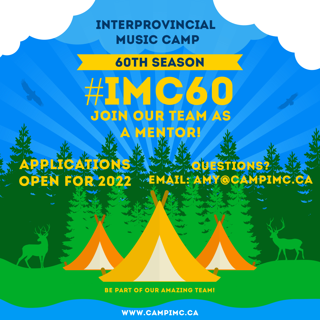 Join our team for the 60th Anniversary of IMC!

We are hiring our team of mentors and applications are OPEN right now!   More info can be found on our website and you can send your questions to amy@campimc.ca

#imc60  campimc.ca