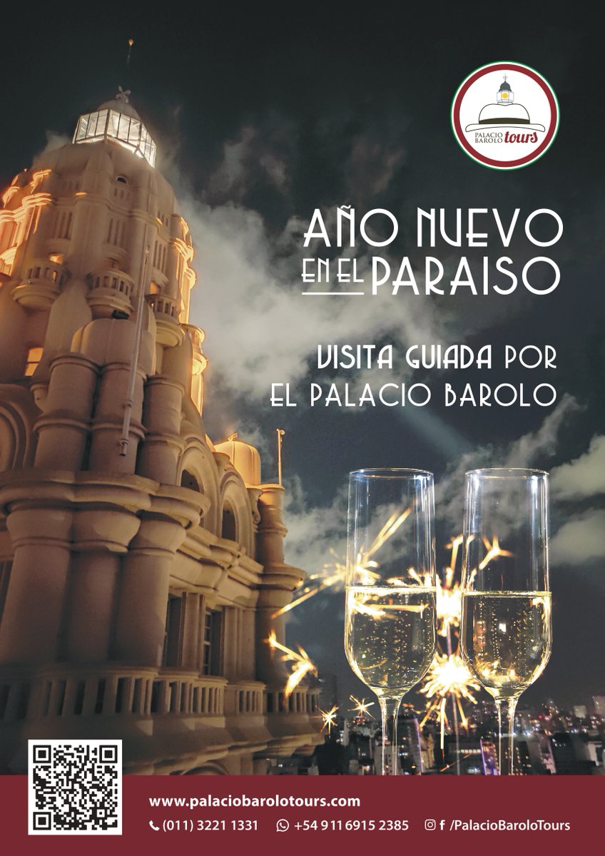¡Año Nuevo en el Palacio Barolo!

Tour con Brindis. ¡Celebra la llegada del 2022 con una alucinante vista de Buenos Aires luego de recorrer el icónico Palacio Barolo!

Toda la info: reservaonline.support/palaciobarolo/…

#añonuevo #añonuevo2022 #festejemosenelbarolo #palaciobarolotours