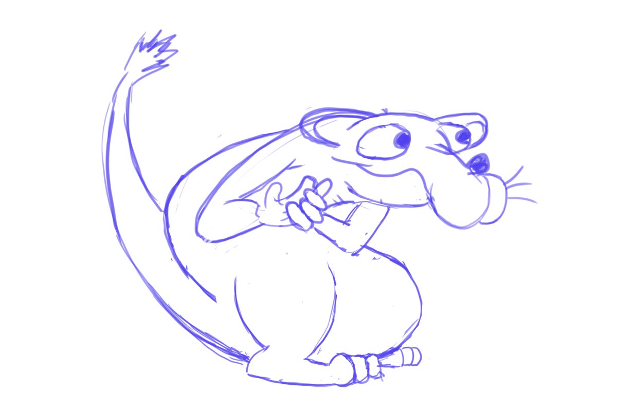 ToothWeasel's tweet photo. We went through many designs before landing on the pure cuteness that is "The Tooth Weasel". Here's one of the first where instead of having a pouch he would hold a tooth in his hands. We smartly changed the concept, lol. #ToothWeasel 🦷 https://t.co/MkFw4wtCTH