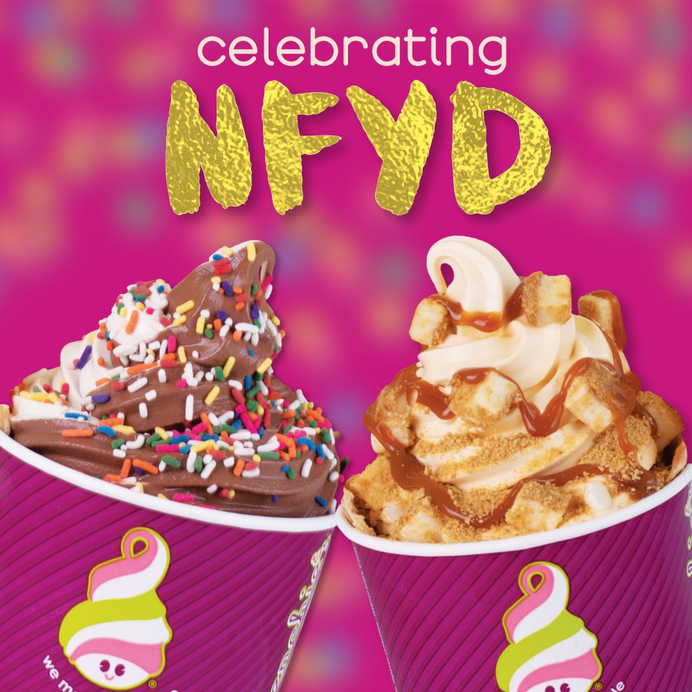 MyMenchies's tweet photo. National Frozen Yogurt Day is coming soon and Menchie’s is planning something extra special! Save the date for Buy One Froyo, Get One FREE on Thursday, 2/3/22! #Menchies #FrozenYogurt #Froyo #NFYD #Celebration #BOGO https://t.co/9S7gvinP2X