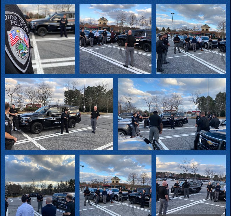 JohnsCreekPD's tweet photo. Thanks for joining our Roving Roll Call!
Citizens saw what we do at the beginning of each shift, asked questions, and met JCPD’s D-Squad.
#JohnsCreek #JohnsCreekPD #RovingRollCall #Strongertogether
#JCPDRowe
#JCPDDSquad https://t.co/qyAvVj0wM9