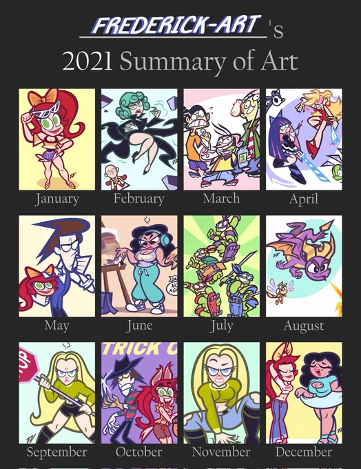 #Artsummary2021
Honestly, this has not been the best year for me and I have had a lot of problems.

I just hope I get more luck next year (possibly not). 