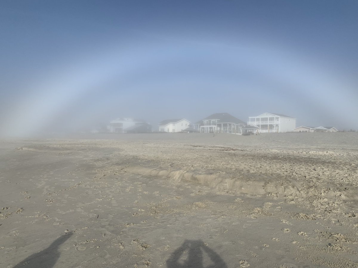 UFTG1998's tweet photo. Fog Rainbow on Oak Island, NC @wxbrad https://t.co/akYF42mgyl
