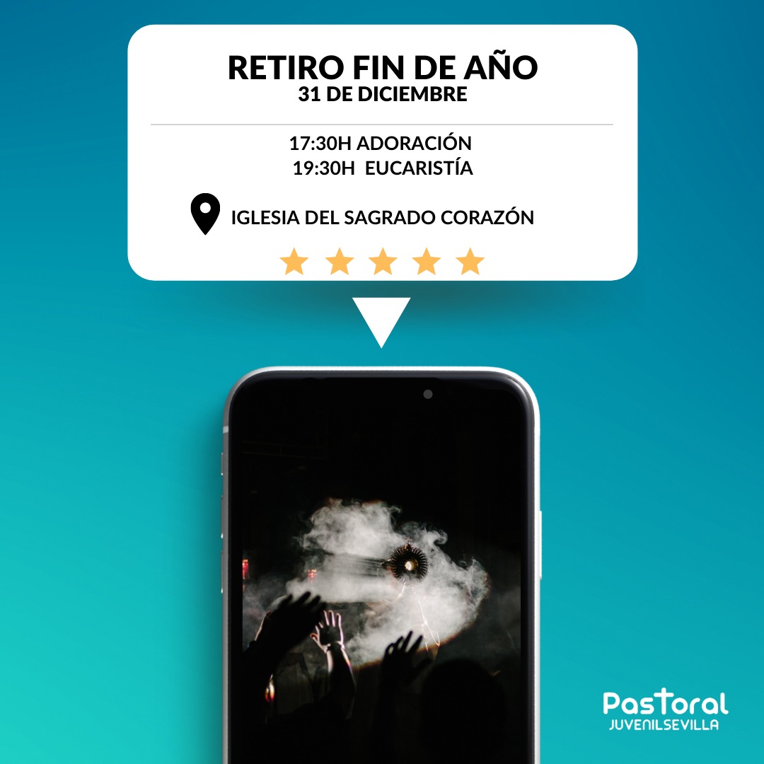 🍇 RETIRO FIN DE AÑO 
¿Qué mejor manera que despedir el 2021 que junto al Señor?

Una oportunidad única para dar gracias por todo lo que Él nos ha regalado este año y pedir para que nos acompañe también en 2022 🎆

¡Te esperamos! 🥳