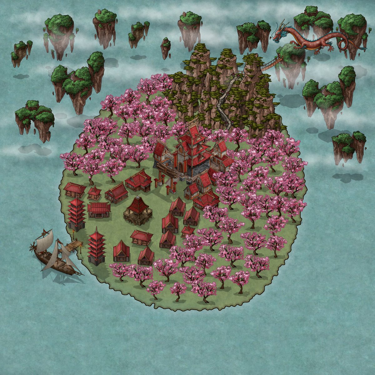 MyOwnIsland_NFT's tweet photo. "A retreat for the wisest explorers, whose homes are protected by a mighty dragon." 🐉

Find more beautiful, unique NFT islands on our Instagram and OpenSea ! https://t.co/PJJ0dRxSJO