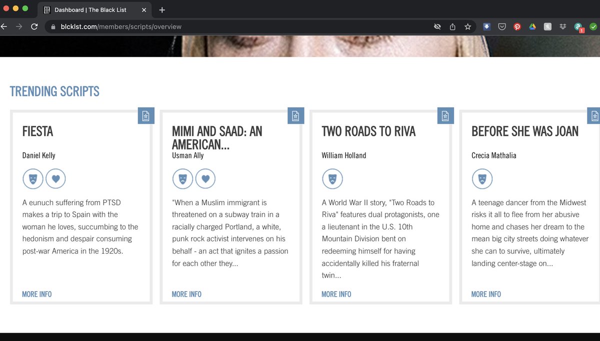 UsmanAlly's tweet photo. A script I wrote is trending on @theblcklst and getting some nice reviews and scores.
Deeply thankful for the help this provides in improving and continuing the deeply personal process of creating something from thoughts and life experiences. #blcklist https://t.co/LAUTuQCn1J