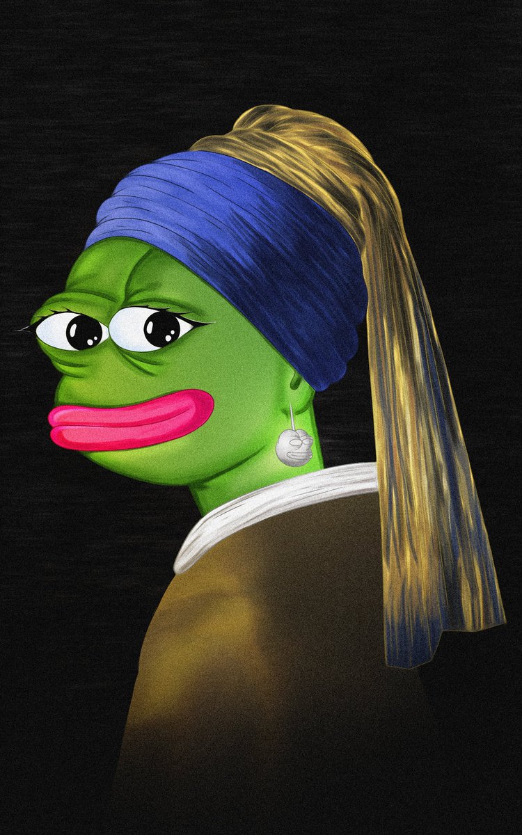 Girl with pepe earrings by <a href="/AlbertWizardNFT/">Albert Wizard 🇺🇦🕊🙏🏼</a>💎