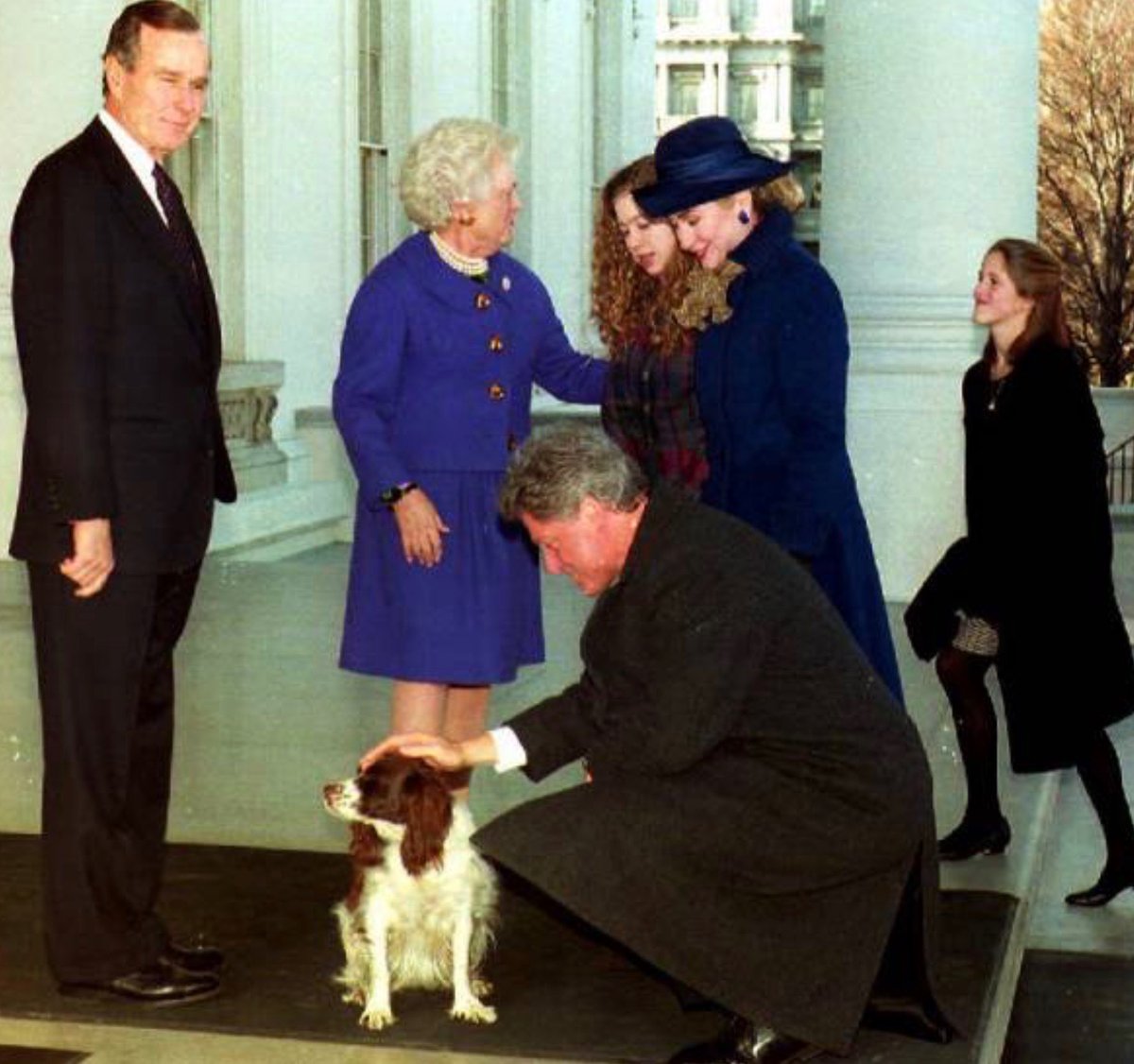 When Clintons arrived at White House on inaugural day 1993, President George H.W. Bush said, “Welcome to your new home!'