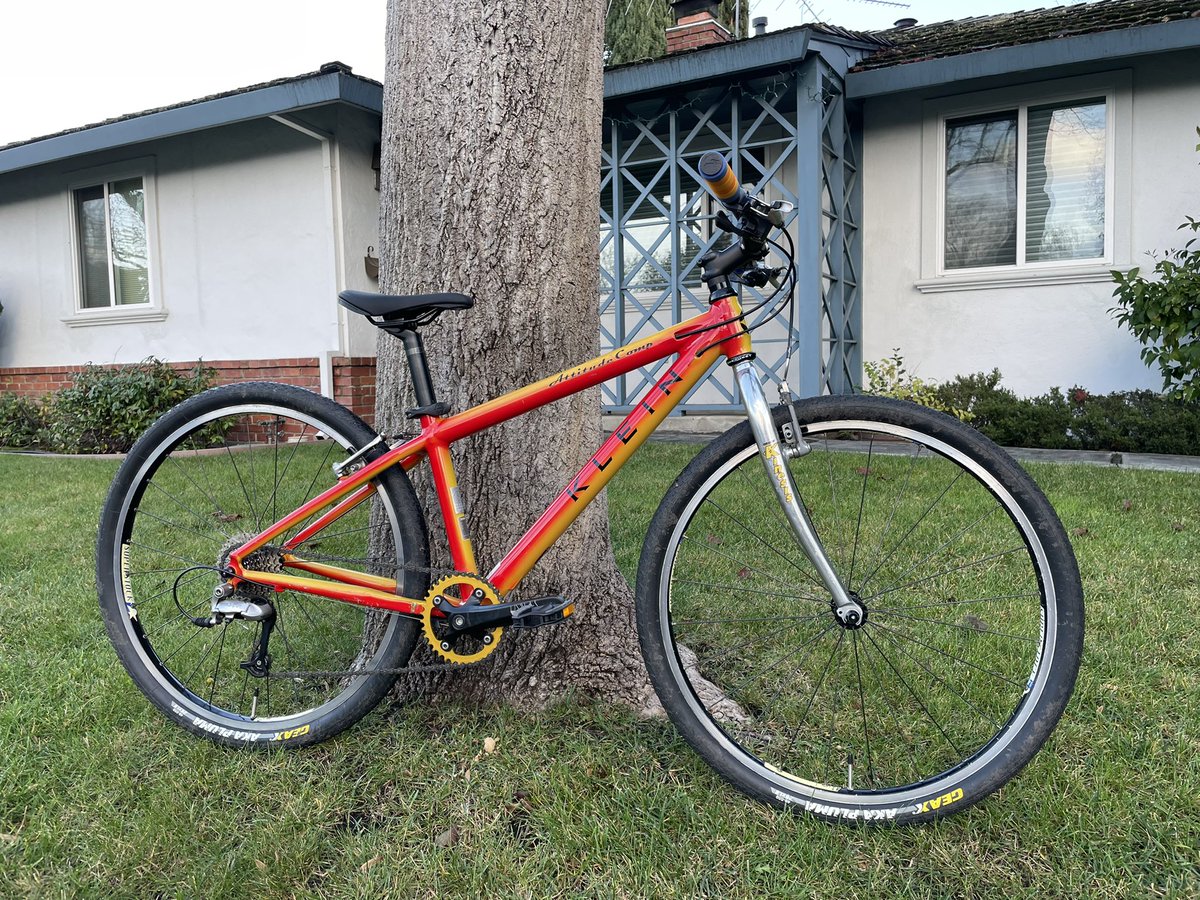Quan's tweet photo. Pretty happy with this build. Little one has a new weather resistant ride for school in 2022. #bikebuilds #kidsbikes #bikesbridge #rainbike https://t.co/h7zfsRu5Rq