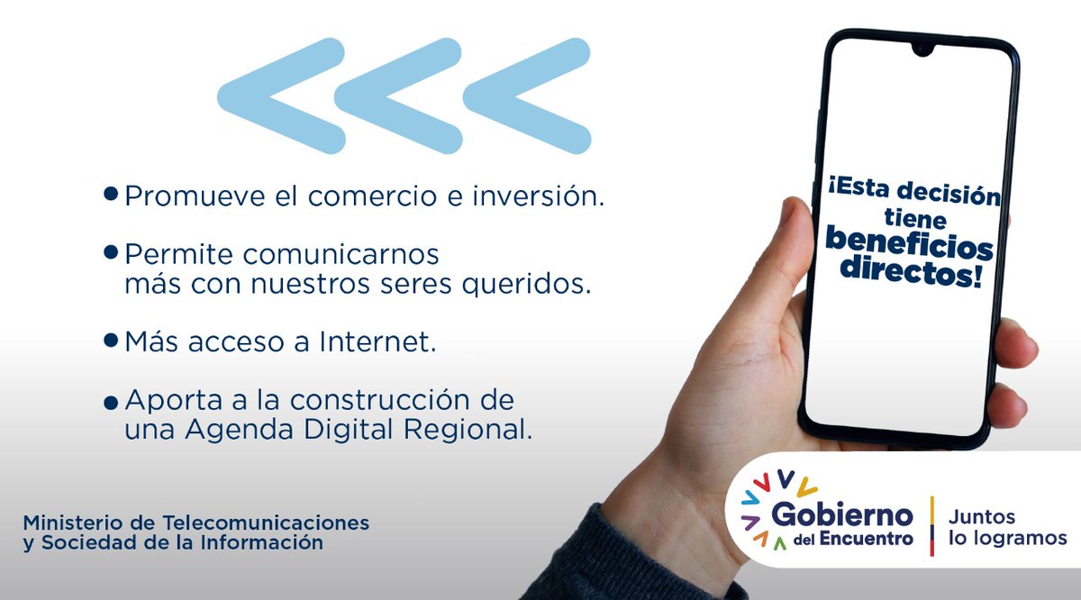 ¡Desde este 1 de enero la <a href="/ComunidadAndina/">Comunidad Andina</a> elimina recargos por roaming internacional!

Esto significa que ya puedes comunicarte 📱 desde cualquier lugar de Bolivia, Colombia, Ecuador y Perú sin pagar más.

#JuntosCumplimos #RoamingSinRecargos <a href="/vmaino/">Vianna Maino</a>