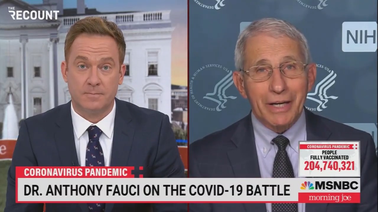 The Recount on Twitter "Dr. Fauci says a vaccine mandate for all(00)