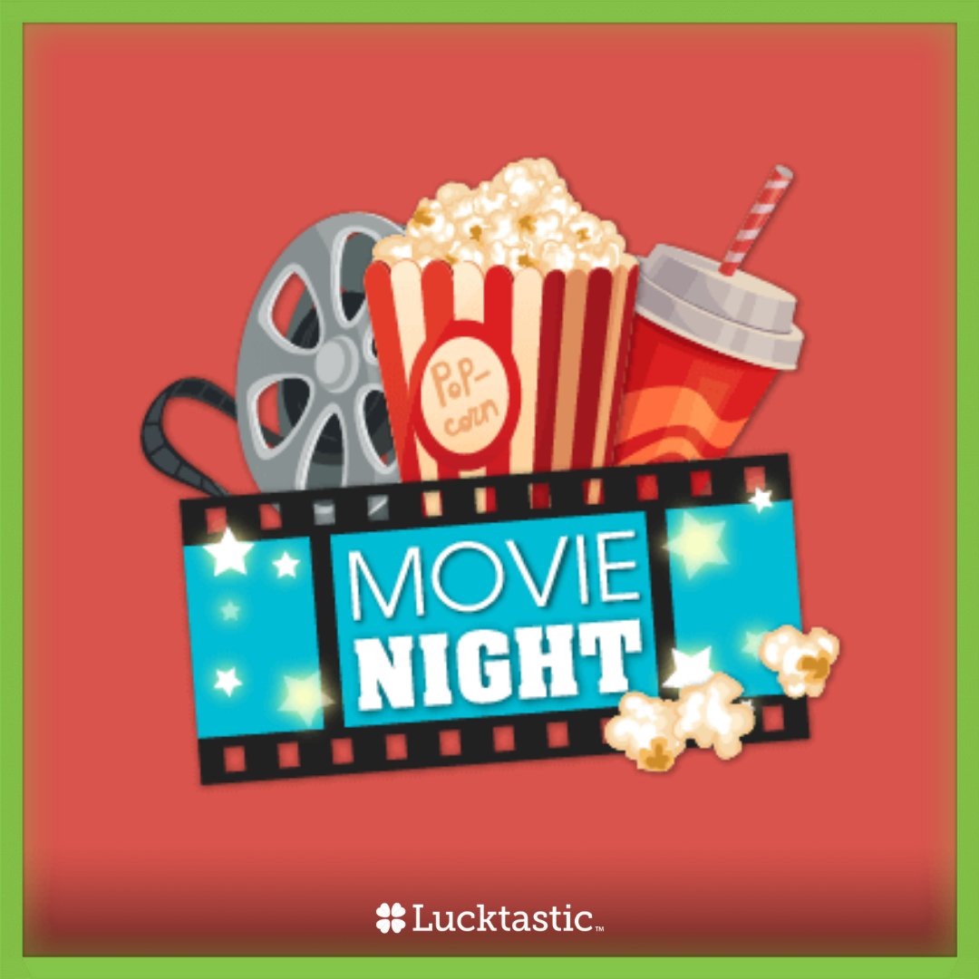 PlayLucktastic's tweet photo. Feeling like a movie night? We’ve got your night covered. Enter now for your chance to win $100 for movie night! 🎥🍿
https://t.co/dpcpny4tmX https://t.co/fmdjEVBxjk