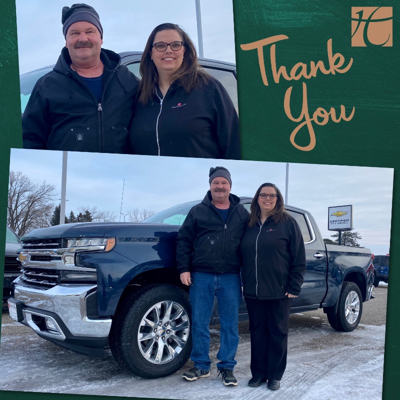 Thanks to Kevin &amp; Molly Henningsen of Lake park IA for your trust in Casey Simpson and the staff at Hawkins Chevrolet. We appreciate your business.