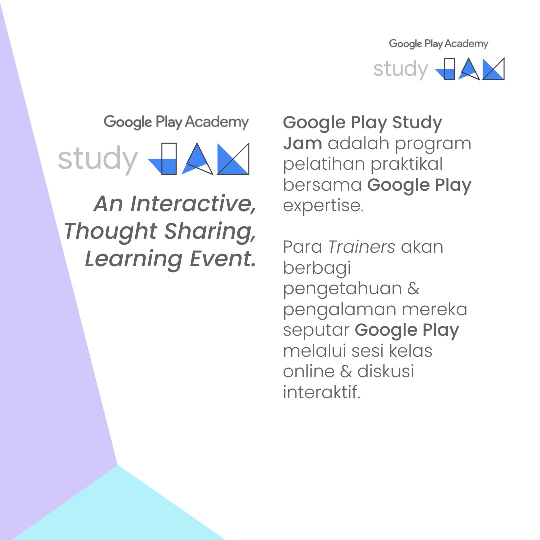 kumpul_id's tweet photo. Ikuti program pelatihan bersama Google Play trainers melalui kelas online &amp; diskusi interaktif di bulan Januari - Februari 2022.

Membahas berbagai strategi dan branding di Google Play Store

Daftar segera! [FREE &amp; Limited Seats]
▶️https://t.co/TGVrdVUhqx https://t.co/EZcPLUgyyI