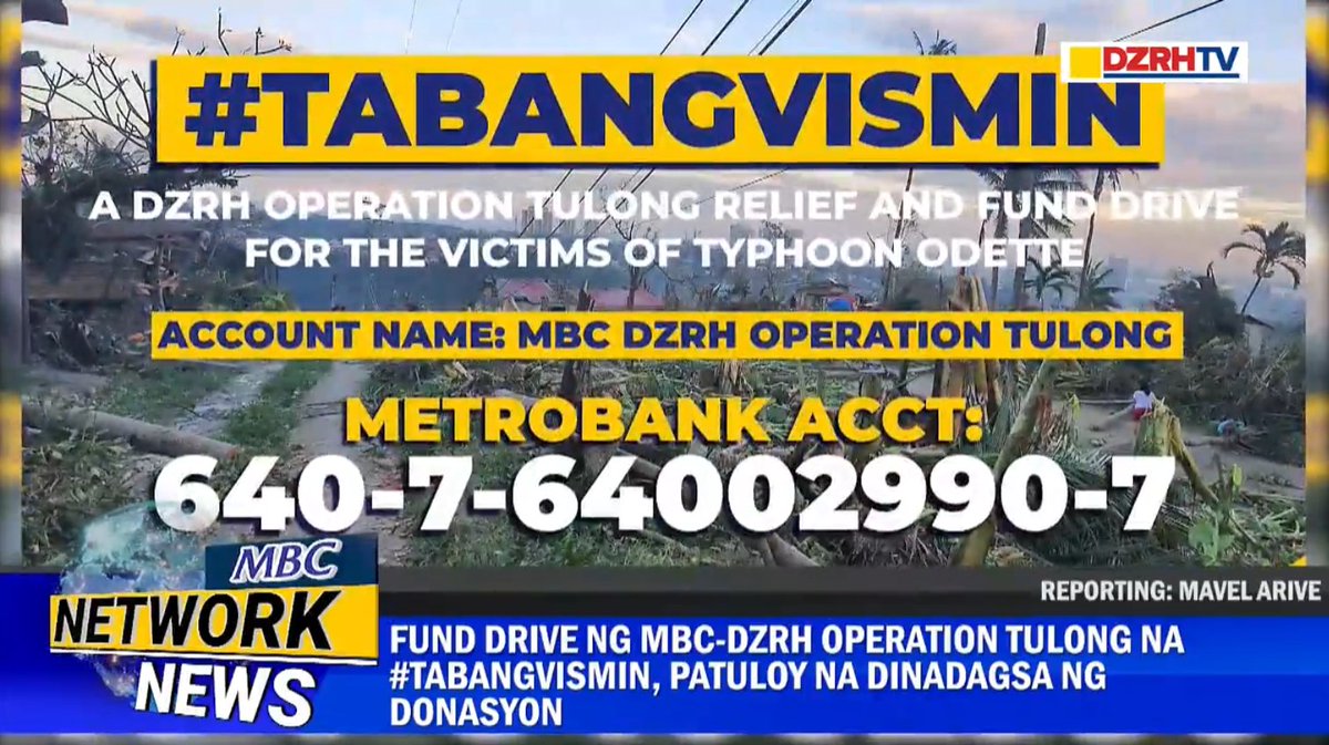 dzrhnews's tweet photo. Fund drive ng MBC-@DZRH_OT na #TabangVismin, patuloy na dinadagsa ng donasyon | via RH9 @mavsarive #MBCNetworkNews #SamaSamaTayoPilipino 

WATCH: https://t.co/tMyWX5fZBz https://t.co/KMQMRQzNfO