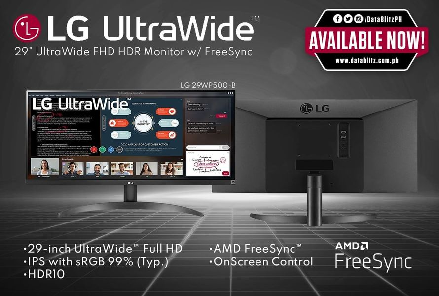 LG 29WP500-B 29 UltraWide FHD Monitor