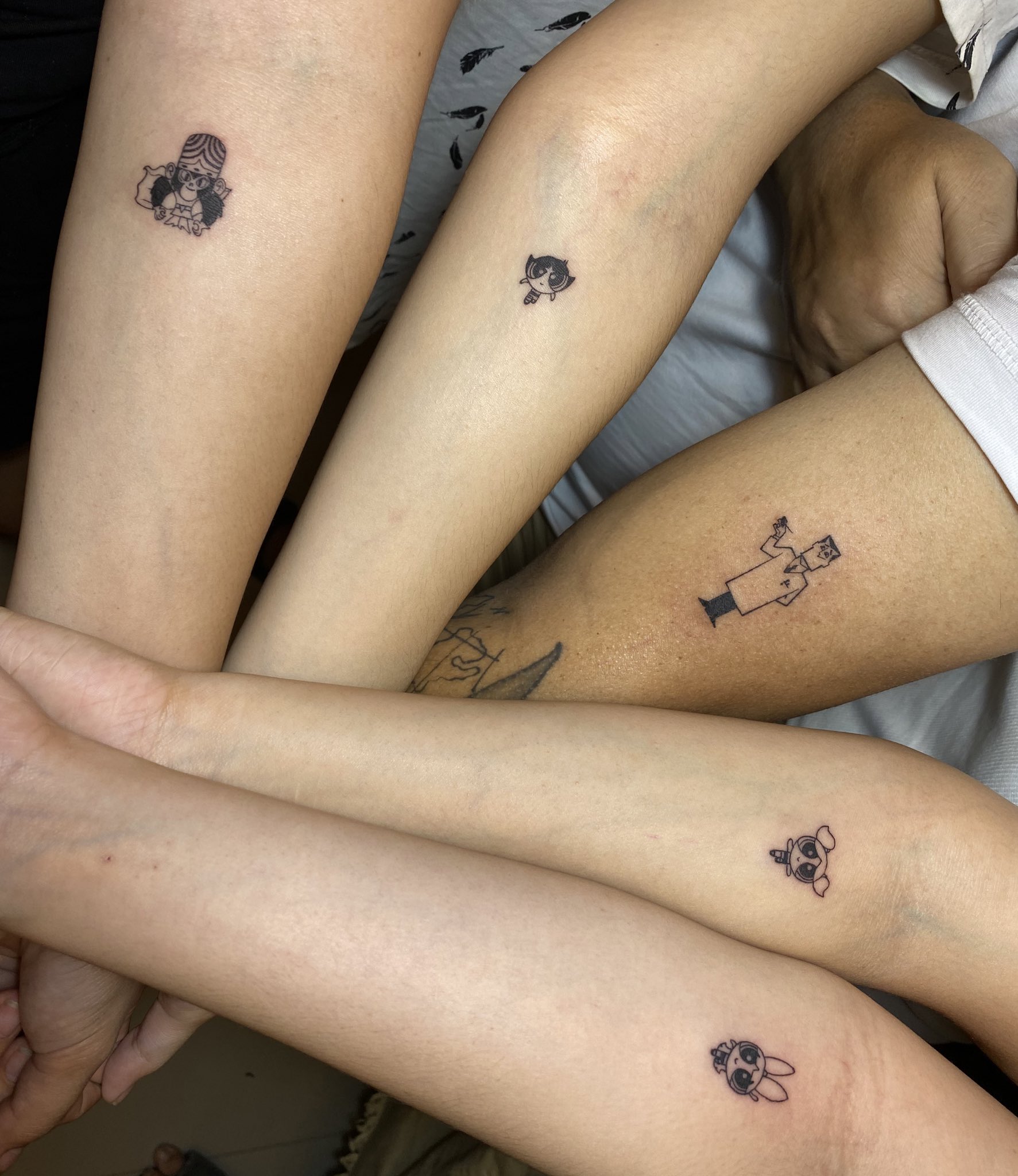 The Powerpuff Girls Flying Trio SemiPermanent Tattoo Lasts 12 weeks  Painless and easy to apply Organic ink Browse more or create your own   Inkbox  SemiPermanent Tattoos