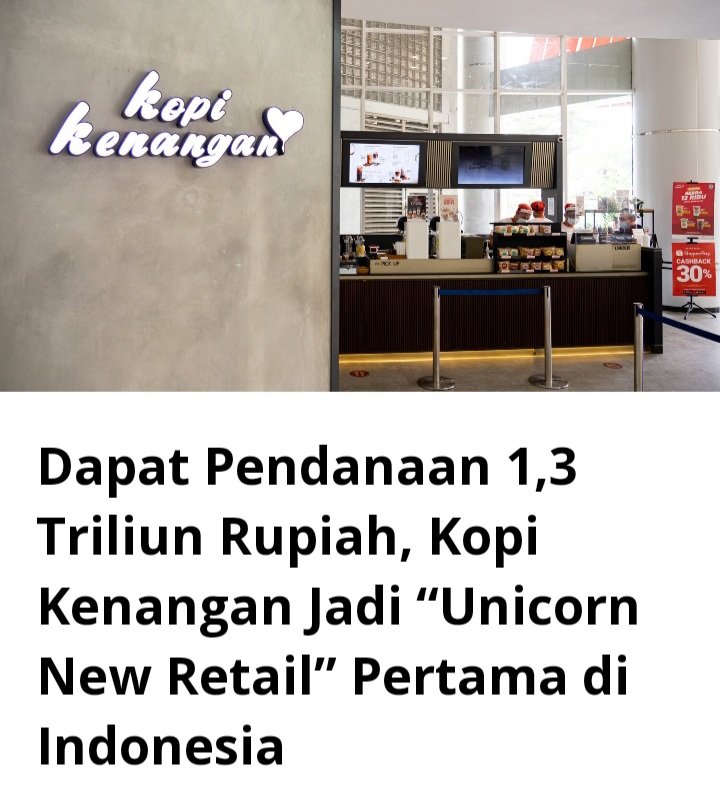 Strategi_Bisnis's tweet image. Target kuartal 1 2022 jual 5 juta cangkir per bulan atau setara omzet Rp 100M/bulan (asumsi Rp 20 ribu/cangkir). 

Kelihatannya target itu akan tercapai. Jika tergapai, maka valuasi unicorn senilai USD 1 milyar menjadi masuk akal. 

Silakan diminum kopinya bang.