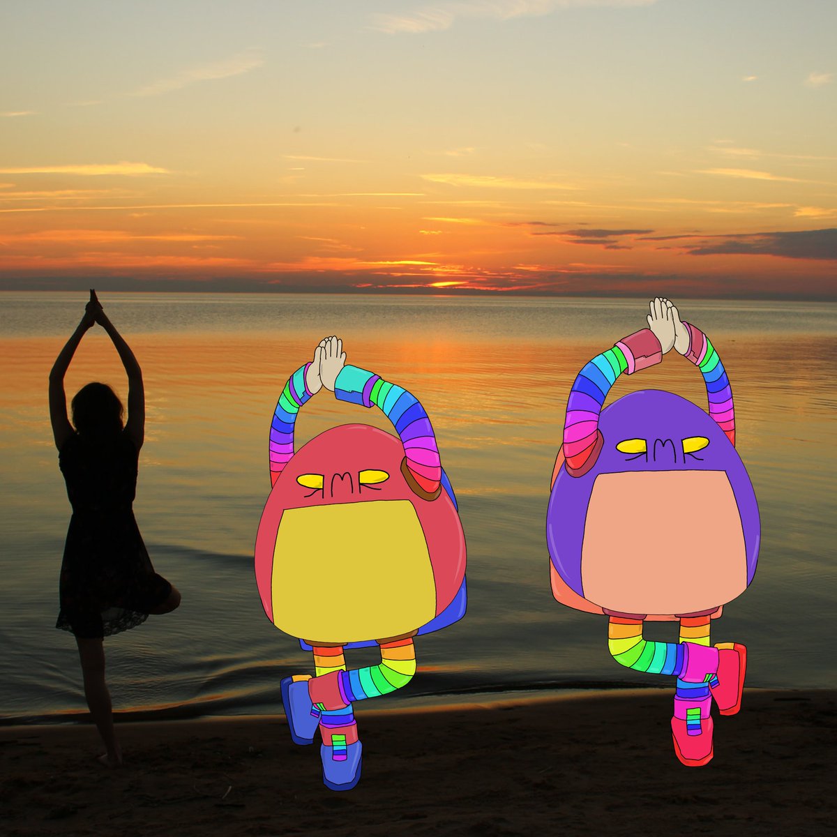 rockmanroads's tweet photo. Let's do Yoga  
https://t.co/fGomVYbhLB

#nft #nftart #rockmanroads #NFTCommunity  #Metaverse #artist https://t.co/YdNNLKh0kX