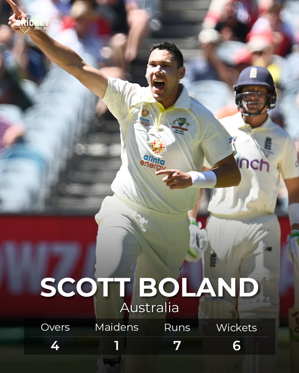 cricketcomau's tweet photo. Player of the Match, and recipient of the Johnny Mullagh Medal, is Scott Boland! 

#Ashes https://t.co/NMhXUTLII9