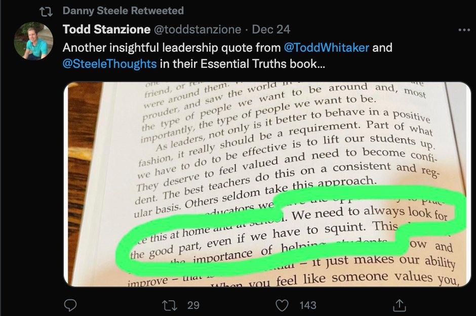 LindseyStelt's tweet photo. @kyriakixt A3- I think in order to build and maintain gratitude one must look around and try to see the good in everything. I saw this picture below on @SteeleThoughts page and it stuck with me. I think this quote can help maintain an attitude of gratitude. #rethink_learning https://t.co/J3GDk8owNt