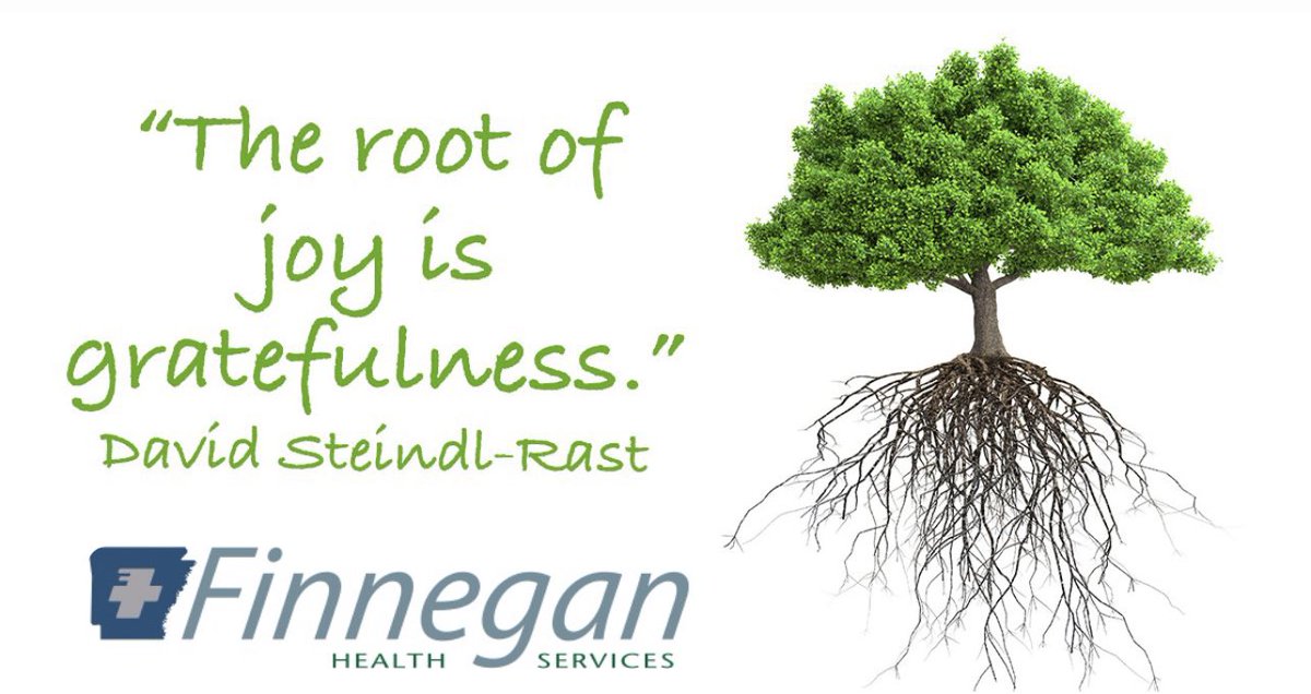 FinneganHealth's tweet photo. “The root of joy is gratefulness.” – David Steindl-Rast #MerryHappyJoy https://t.co/vBC73247qH