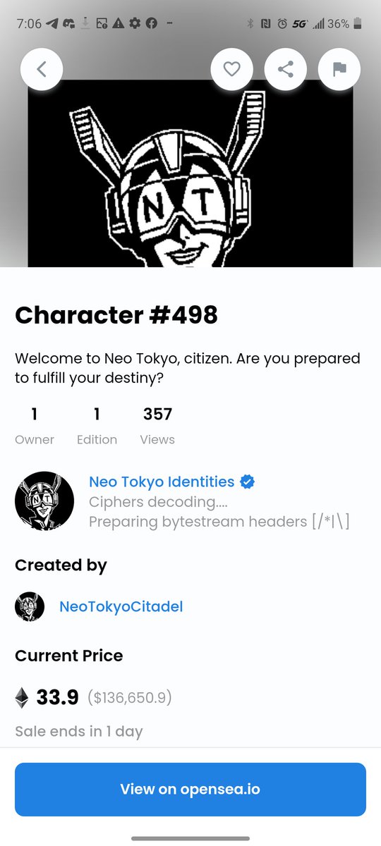 Insanity "NIRVANA"  #NeoTokyo #neotokyonft #dismantlers #Digitaldisruptors #rocknroll #NFTgame #NFTartist #entrepreneur #casbornfoundation #alexbecker #belief