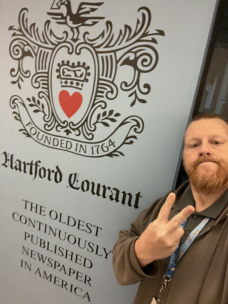 timredbeard's tweet photo. This week marks my last week working in IT supporting @hartfordcourant. What an amazing ride! Snapped this today as I made my last stop at Broad St. Thx to all amazing employees I worked with over the years. Best job of my career so far! #peaceout #courant #1764 #saveprint https://t.co/xyBX6ssUlR