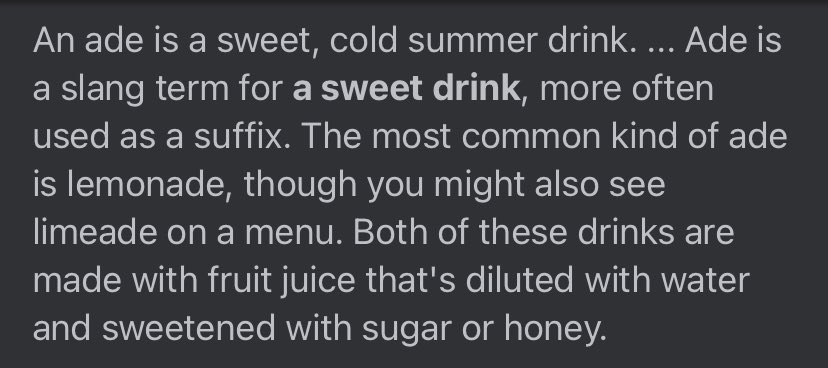 JuiceClub_'s tweet photo. @KintalinART Nope!! Technically lemonade is an ade :) https://t.co/45gFH3rR3H
