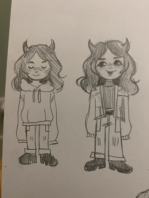 Old doodles of my persona from 2019?? I cant believe it's been 3 years 