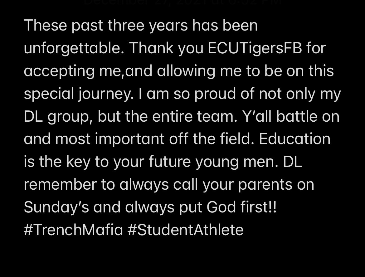 DLCoachBrown's tweet photo. Excited for the next opportunity that God has blessed me with. Thank you ECU 🟠⚫️🟠🐅 https://t.co/ZkKtRQvnph