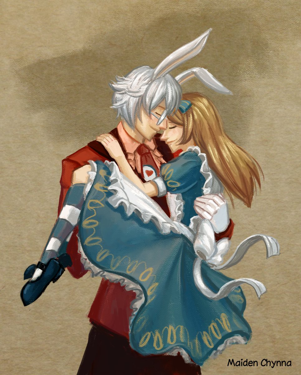 Alice and Peter Rabbit from Alice in the Country of Hearts. Christmas present for @discipleofmana!!!!!!!!
#aliceinwonderland #peterrabbit #alice