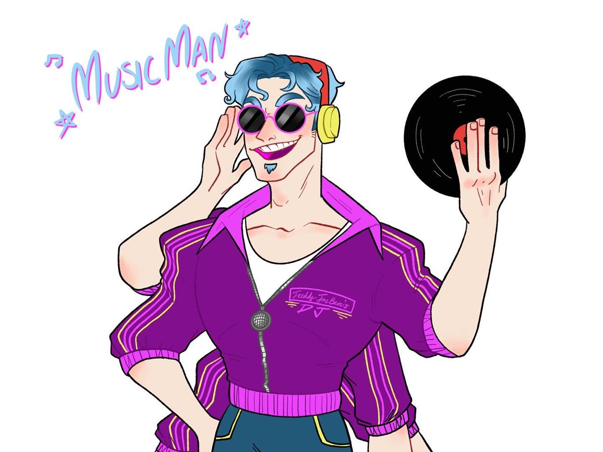 MUUUSIC MAN 🎵 my human DJ music man design #FNAF