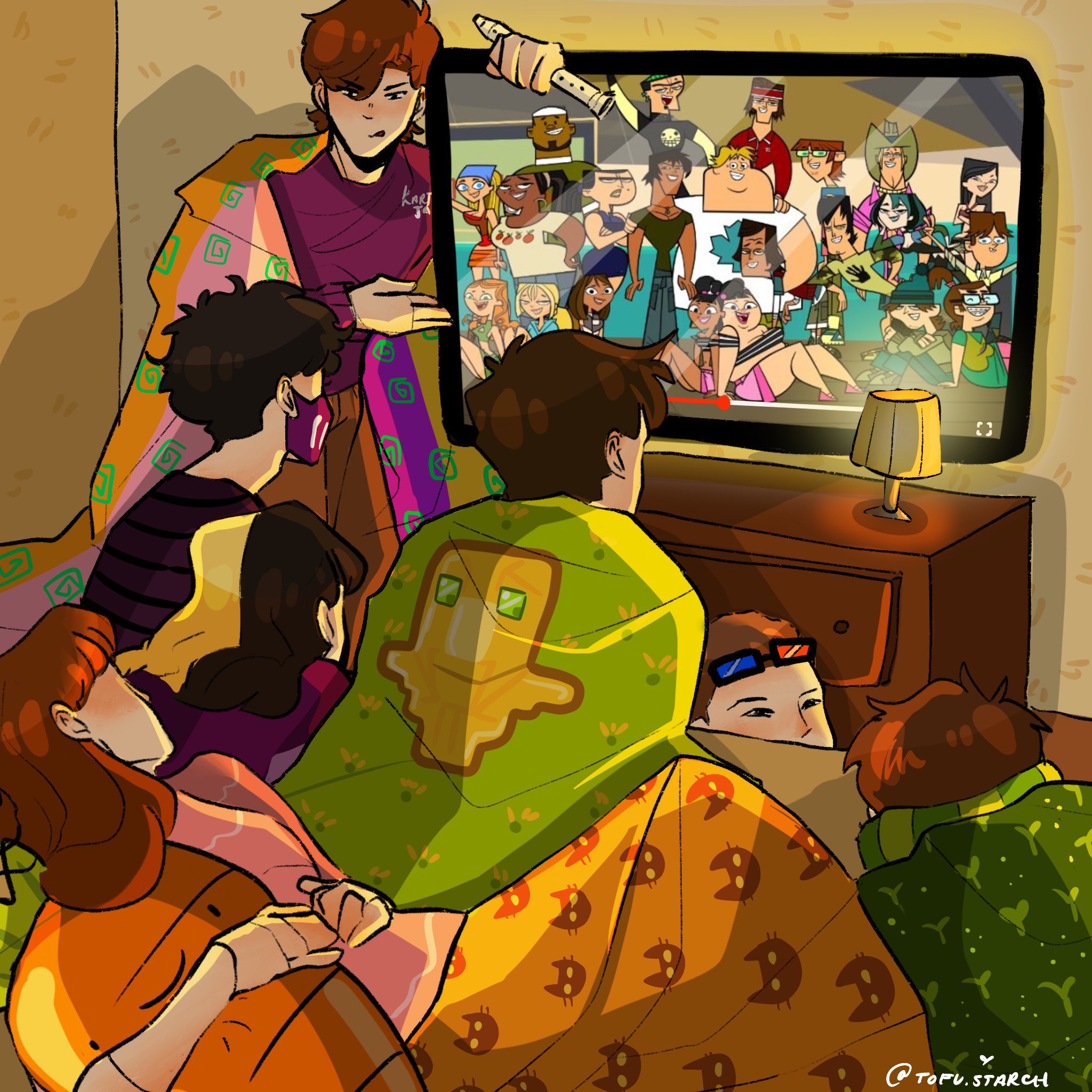 Tofu💓 QUACKITY ART on Twitter "Total Drama Island watch party!! 🏝 karljacobsfanart 