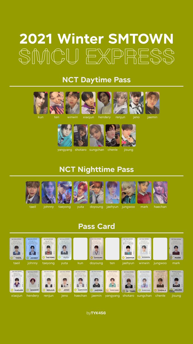 2021 Winter SMTOWN - SMCU Express NCT photocard template (+ jaemin