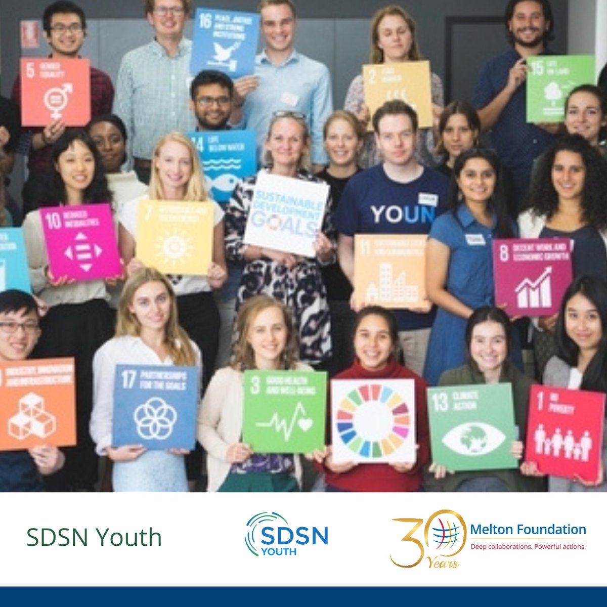MFGlobalCitizen's tweet photo. #30Years
#30YearsofCollaboration
The Melton Foundation has been a proud member of @UNSDSN since 2017. We extend our gratitude to them for partnering with us and giving the youth around the world a platform to innovate and #network to achieve the SDGs! https://t.co/I3DbgZtFiM