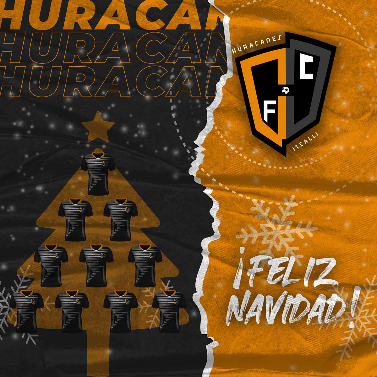 Es momento para disfrutar con todos tus seres queridos. #HuracanesIzcalliFC te desea unas ¡Felices Fiestas! 🎄🎁☃️ #FelizNavidad #TemporadadeHuracanes 🌪