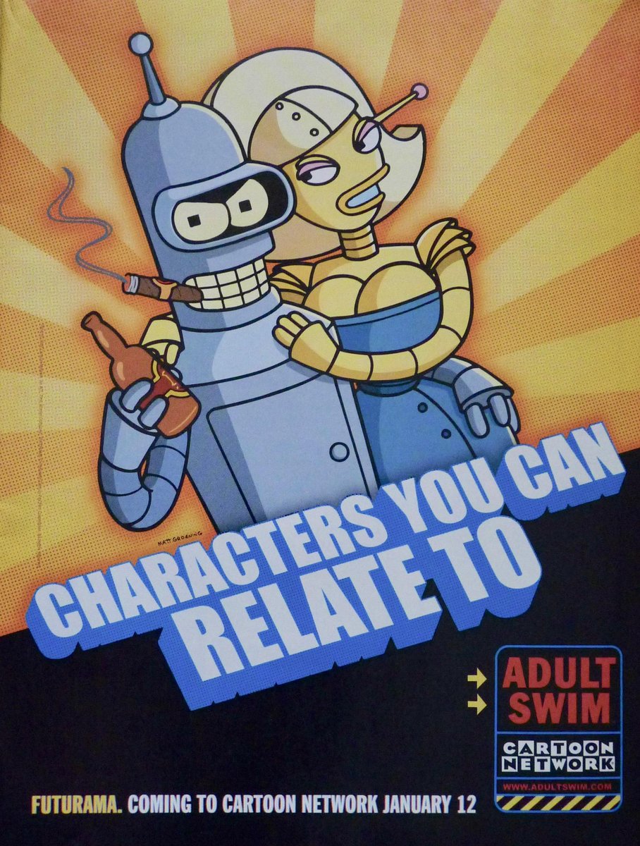 HBOMaxAnimation's tweet photo. Welcome to the future. 

Futurama is premiering now on @AdultSwim. https://t.co/0MAtHMFNVc