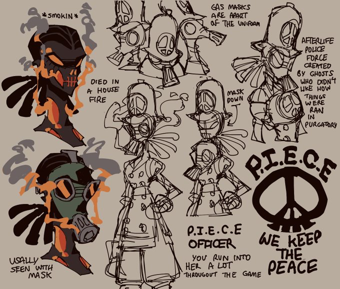 after life police force called P.I.E.C.E
created by ghosts who didn't like how things were ran in purgatory 