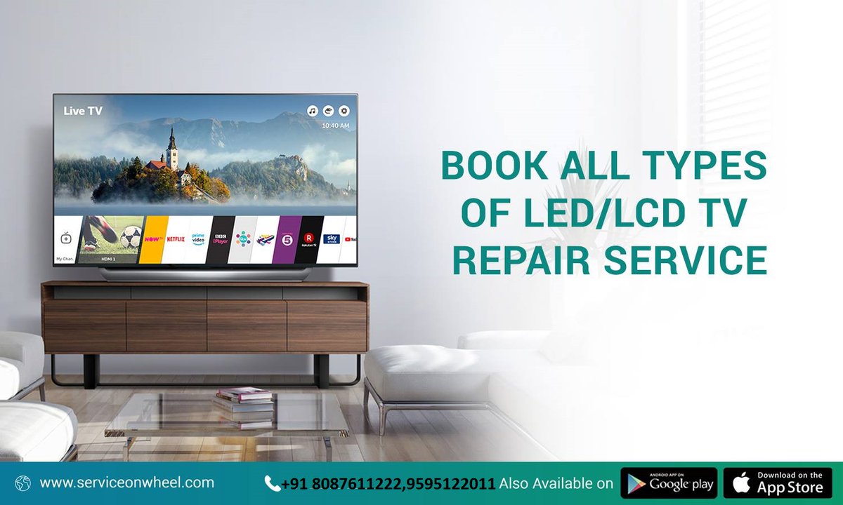 ServiceOnWheel_'s tweet photo. We repair multi brand crt tv's, led, lcd &amp; plasma tv's at your doorstep services.
Book Now
Visit https://t.co/uuVFKOoNVg or Call us : 8087911222, 8087611222
Download Our App
https://t.co/EqPb87nLa8
#tvservices #service #serviceonwheel #bookanyservices #callnow #tvrepairservice https://t.co/SQbcmbEtMD